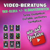 VIDEOBERATUNG: 9-ER-BLATT mit/ohne Klärungskarten (Gedanken, Gefühle, Verhalten)